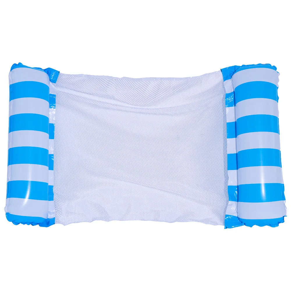 AQUAVIVA Hamac flottant gonflable | 130×70 cm | Chaise longue de piscine pliable avec dossier | Lit flottant pour piscine, plage & vacances