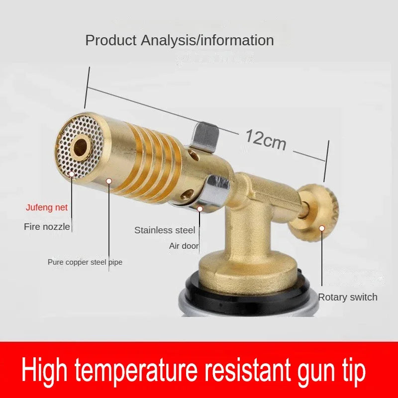 Flammex Pro Chalumeau | Pour gaz butane | Flamme réglable jusqu'à 1300 °C | Compact & Ergonomique | Idéal pour la cuisine & en extérieur