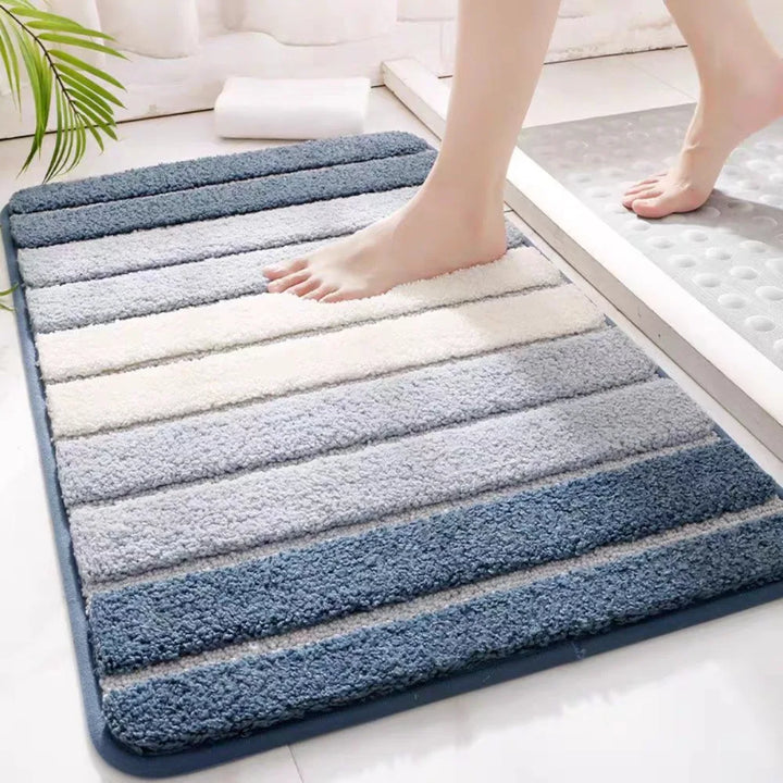 AquaLoom Tapis de Bain | Rayé | Doux & Antidérapant | 40 x 60 cm | Plusieurs Couleurs