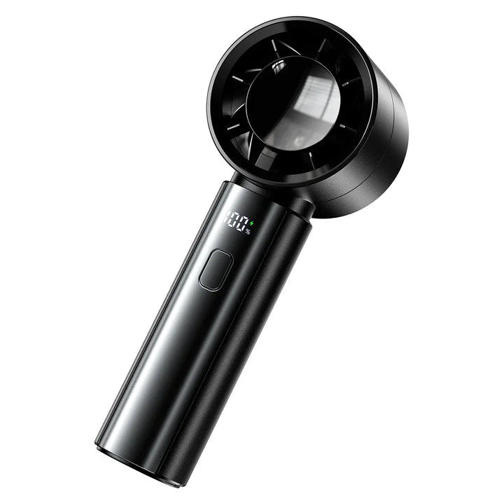 Aeriolo Ventilateur portable à main avec batterie de 4000 mAh | 5 niveaux & 100 niveaux d'intensité | Affichage numérique & double flux d'air pour l'extérieur & les voyages