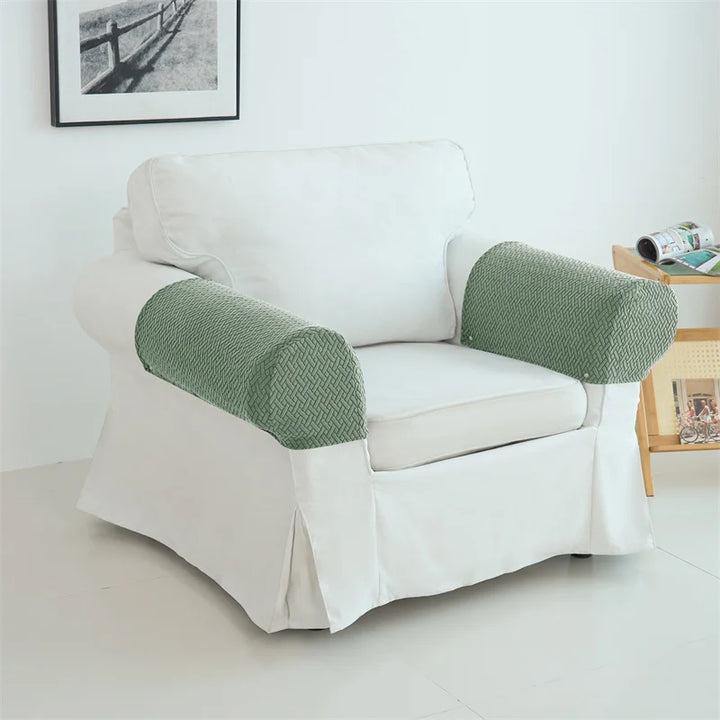 Ensemble de 2 housses de bras de fauteuil et de canapé Armluxe | Tissu jacquard | Protection contre la poussière et la saleté | Antidérapant et lavable