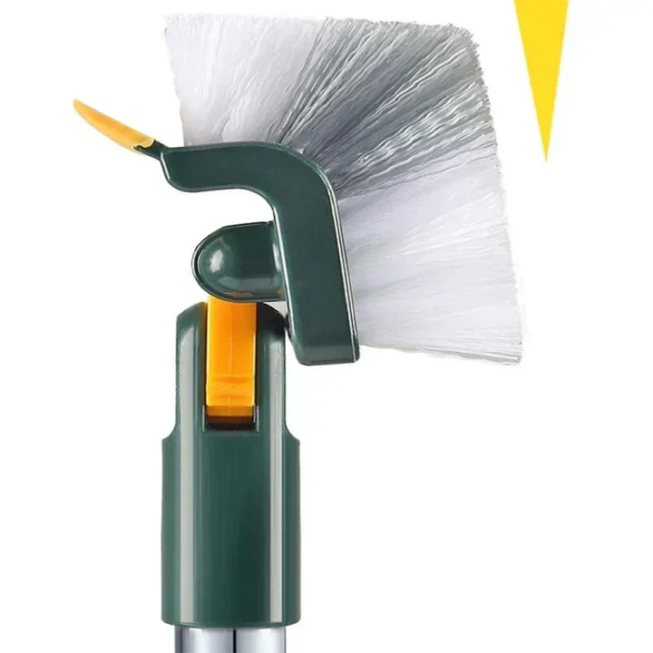 Glazora DuoBrush Brosse de nettoyage | 2-en-1 pour sols & fenêtres | Avec tête rotative & manche télescopique | Propreté sans effort