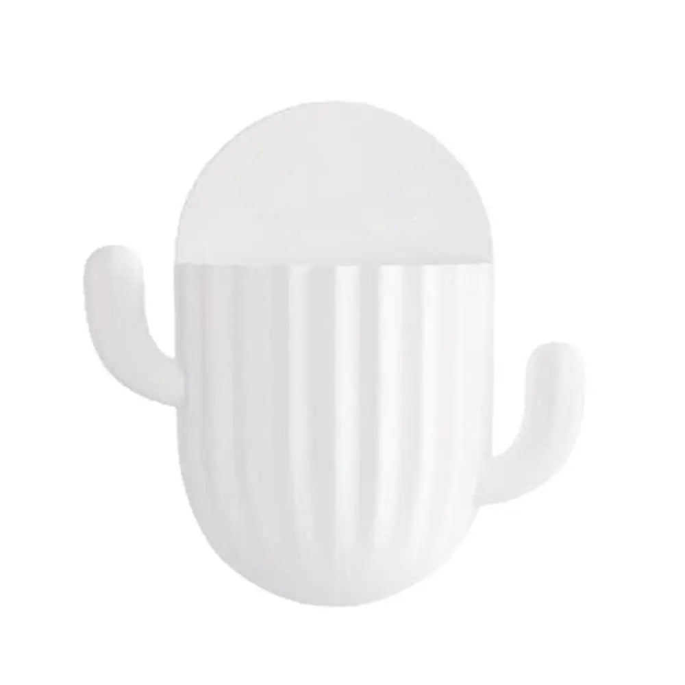 Support mural autocollant CactoHold | Organisateur de brosse à dents et de salle de bain | Sans perçage | 14,5 × 14,5 cm