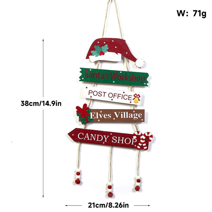 Pendentif en bois NordicCharm | Décoration de Noël à suspendre | Ornement fait main pour arbre, mur et fenêtre | Décoration festive 2025–2026