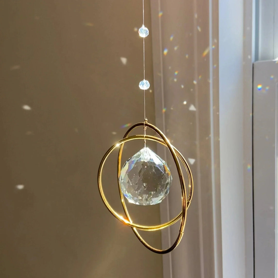 Attrape-soleil LumiAmor | Pendentif en cristal avec effet arc-en-ciel | Cadeau romantique avec message