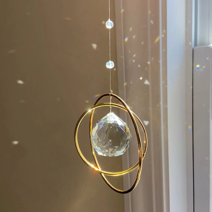 Attrape-soleil LumiAmor | Pendentif en cristal avec effet arc-en-ciel | Cadeau romantique avec message