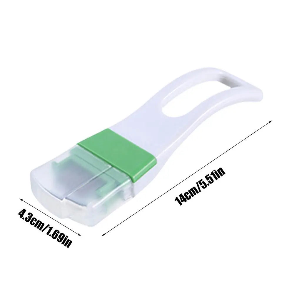 Coupe-oignons Graviso OnionSharp | Coupe-légumes et oignons pratique avec capuchon de protection | 14 × 4,3 cm | Lames en acier inoxydable et poignée ergonomique