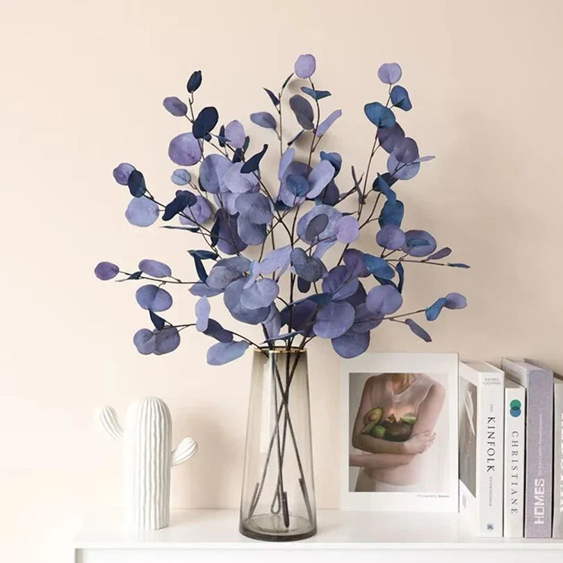 Eukalia | Branches d'eucalyptus artificielles | 87 cm de longueur | Décoration de haute qualité pour la maison et les événements