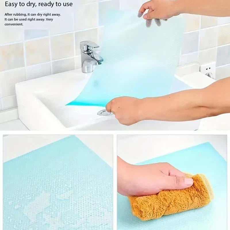 Set de 4 Tapis de Réfrigérateur FridgeGuard | Matériau EVA | Lavable, Résistant aux Moisissures & Anti-Huile | Pour Réfrigérateur, Tiroirs & Étagères