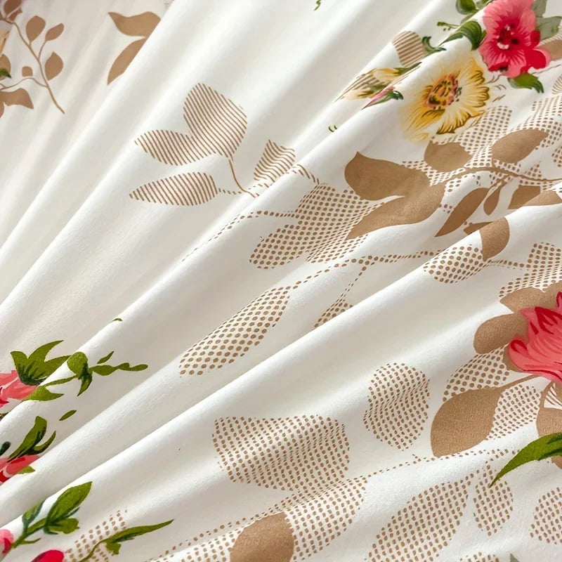 Ensemble de literie Floralis | 3 pièces | Microfibre | Imprimé floral & design réversible