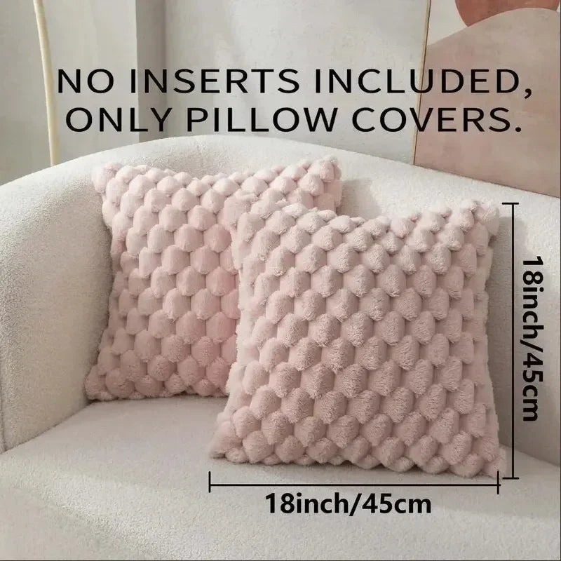 Housse de coussin PlushPine | Motif tortue 3D | Doux & Élégant | Blanc crème 45×45 cm