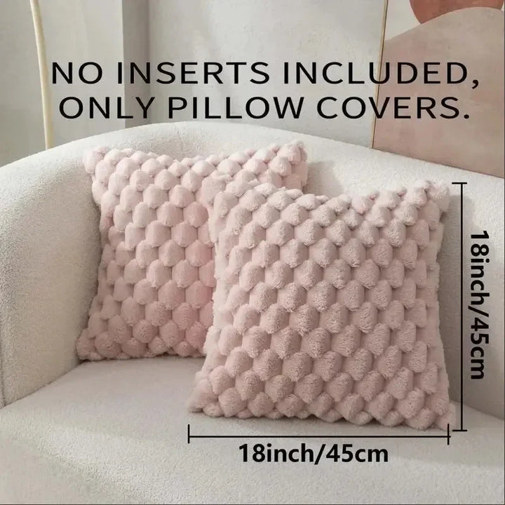 Housse de coussin PlushPine | Motif tortue 3D | Doux & Élégant | Blanc crème 45×45 cm