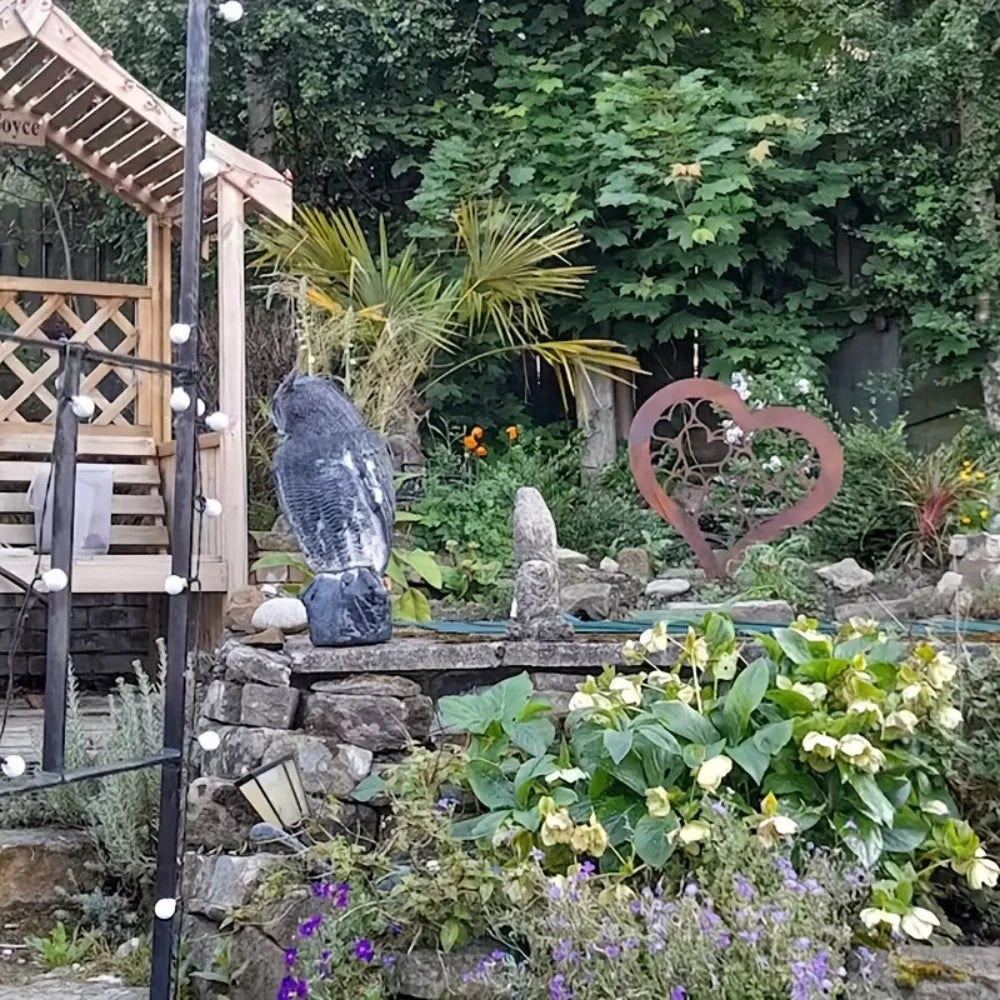 HEARTORA Tige de jardin en forme de cœur | Aspect rouillé en métal | Décoration rustique pour Noël, Pâques et jardin