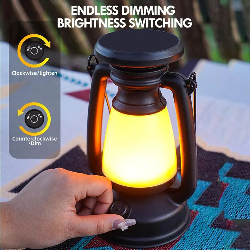 Nostalux Lampe Rétro | Lampe de Table LED avec Télécommande | Rechargeable & Décorative | Pour la Maison, le Camping & le Bar