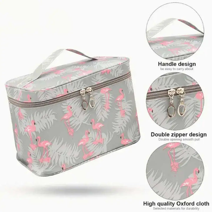 Trousse de maquillage Bellavie XL | Résistante à l'eau & Portable | Grande capacité | Tissu Oxford résistant