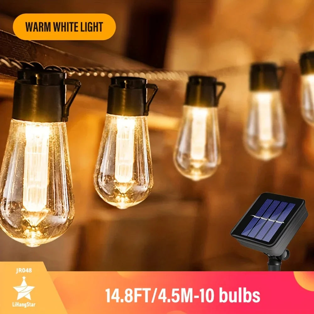 Guirlande lumineuse solaire LED SolaLuma | Étanche IP44 | Pour jardin, terrasse et camping | Éclairage automatique