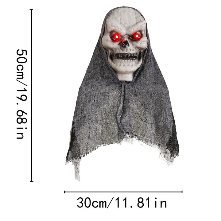 Halloween Deko GhostlyGlow | Fantôme suspendu avec crâne lumineux | Pour jardin, fête & maison