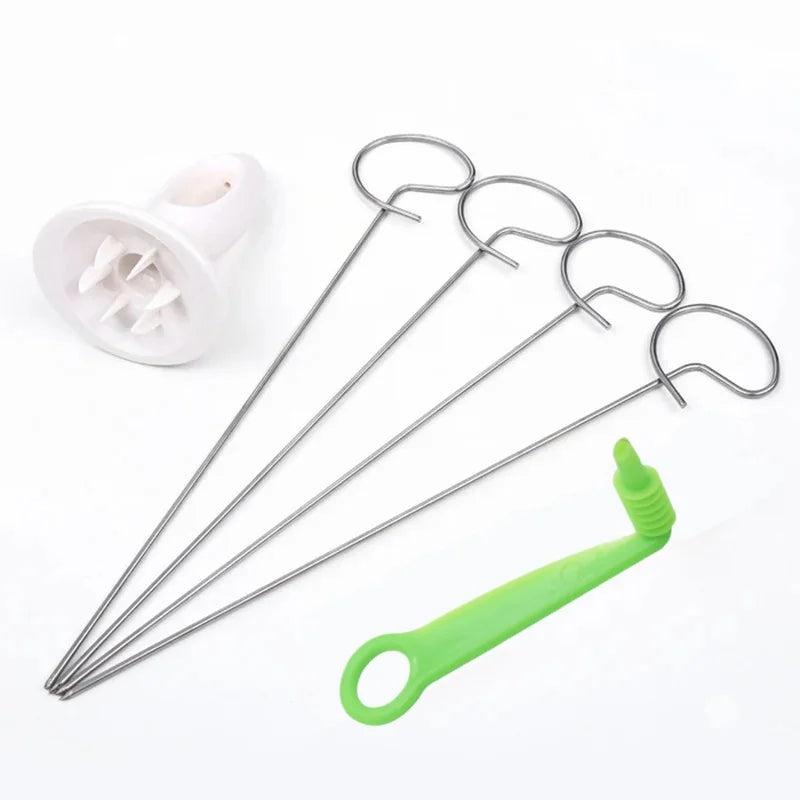 Coupe-légumes Spiraliseur Spirafino BBQTwist | Coupe-légumes en acier inoxydable pour chips & brochettes | Pour camping, cuisine & soirées barbecue