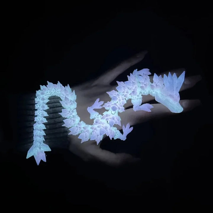 DracoLume Sculpture de dragon LED imprimée en 3D | 22 cm | Décoration lumineuse pour aquarium, chambre et bureau