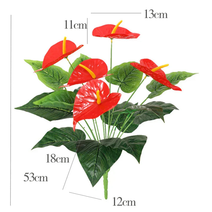 Monstéria | Feuille de Monstera artificielle | 53 cm | Décoration tropicale pour la maison et le jardin