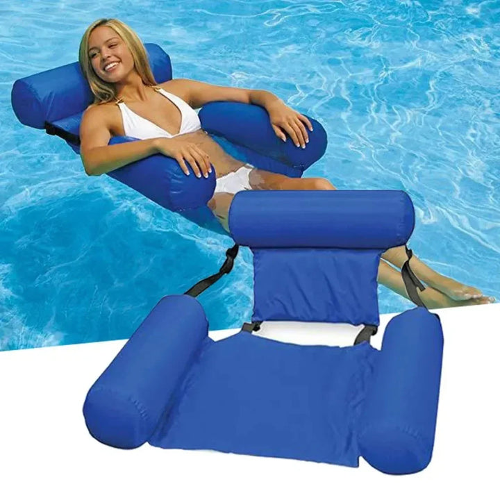 Chaise suspendue gonflable | Réglable & Portable | AquaLiva Pool-Lounge pour plage & piscine – 100×120 cm