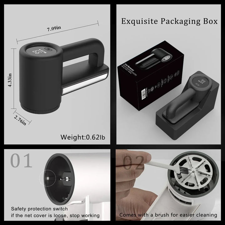 Texora Épilateur de peluches | Rechargeable | 3 Vitesses | Affichage LED | Batterie 2000 mAh
