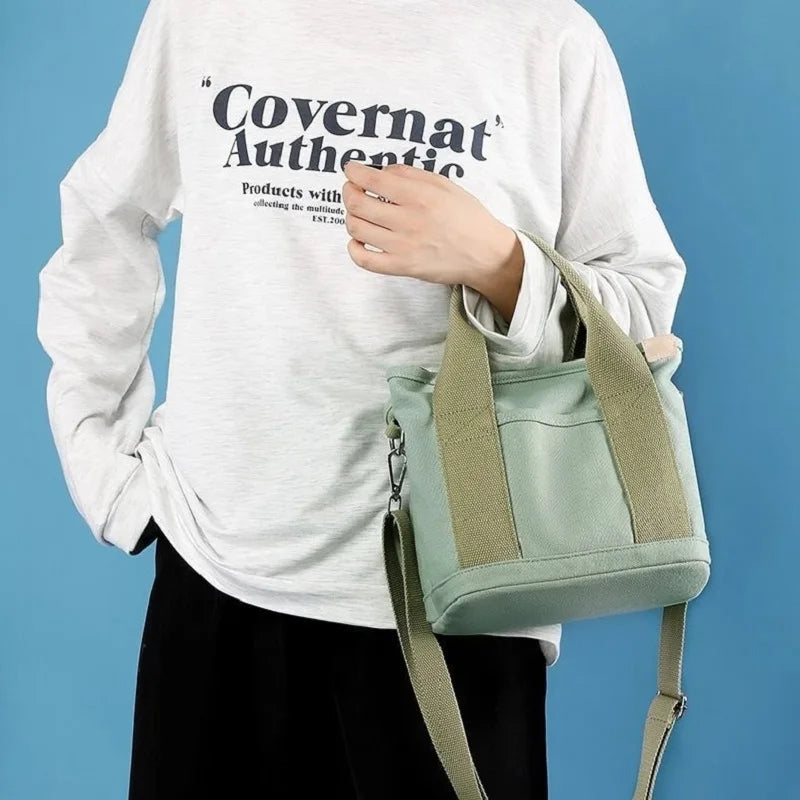 Sac à main Damentasche Tovèra CanvasMini | Petit sac bandoulière avec fermeture éclair | Sac en toile à la mode | 23×15×21 cm