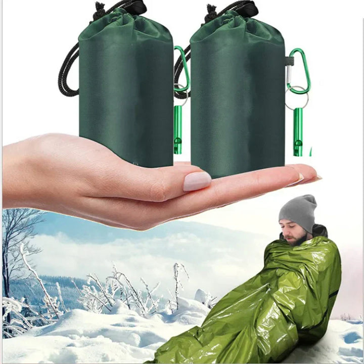 ThermoSafe Bivy | Sac de couchage d'urgence | Imperméable & Réfléchissant à la chaleur | Ultra léger pour le camping et les interventions de secours