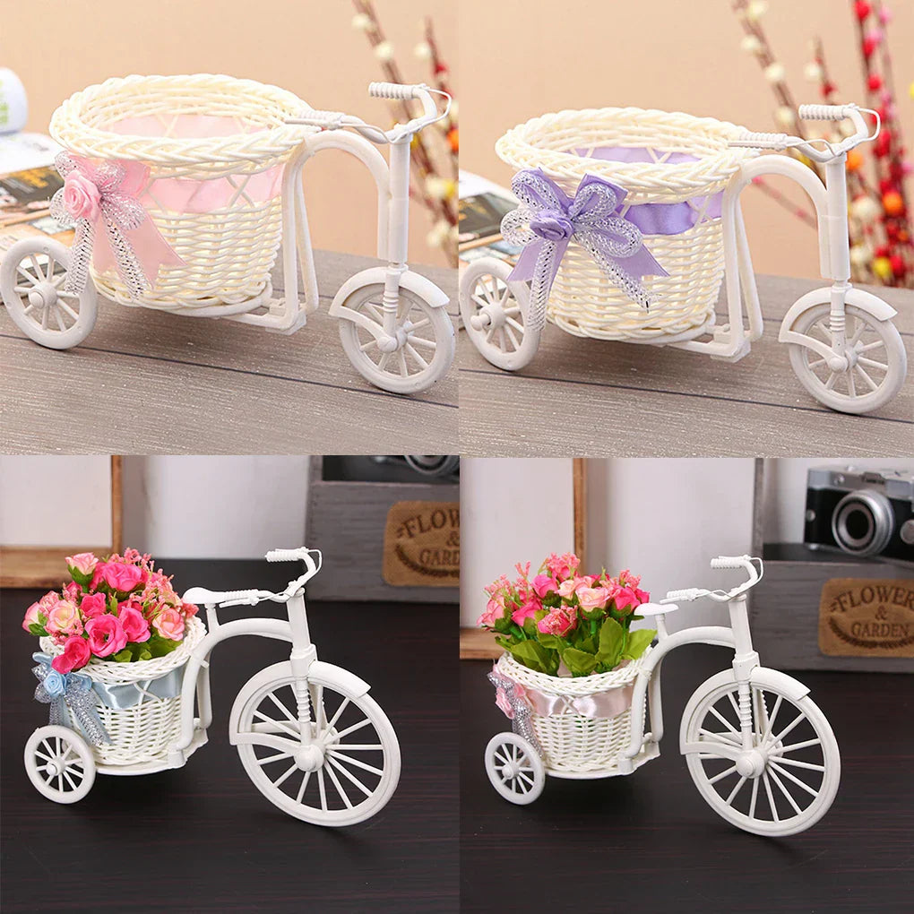 Panier de fleurs tricycle | Vélo décoratif 13×20 cm | Pour mariage, fête & maison