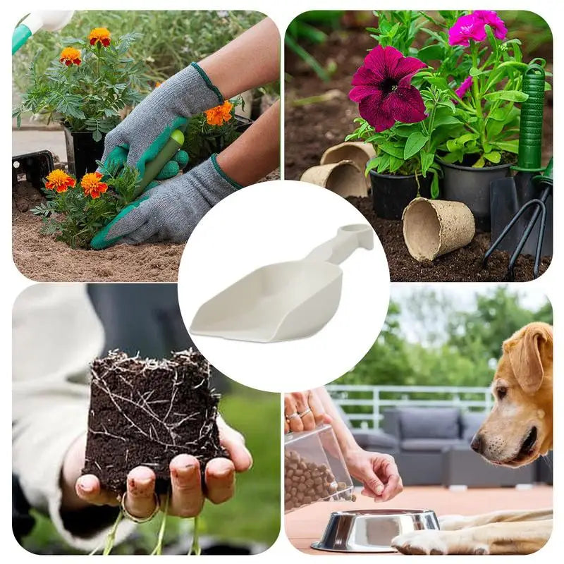 Plantiva Pelle de jardin en plastique | Poignée ergonomique | Gain de place & Léger | Disponible en 2 tailles