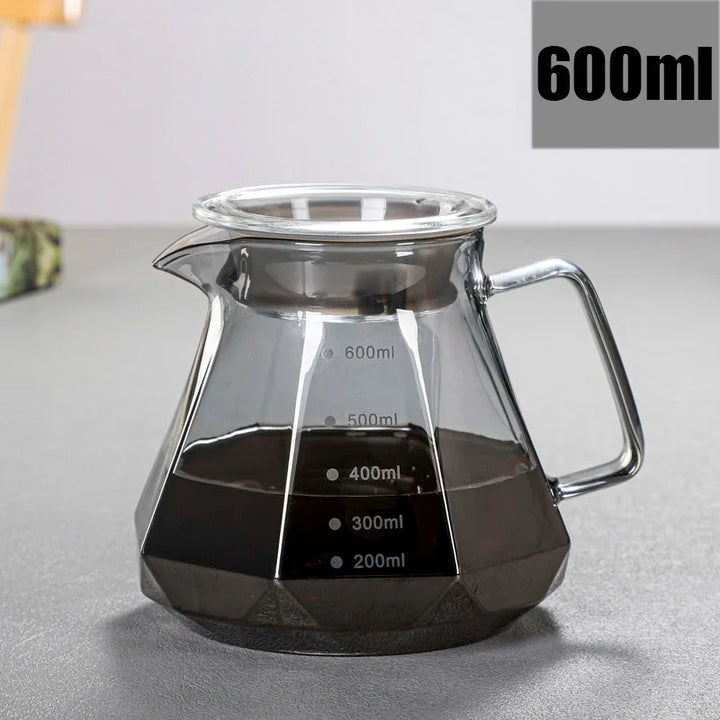 AromaCloud Cafetière | Set Pour Over | Verre Borosilicaté | 400 ml & 600 ml