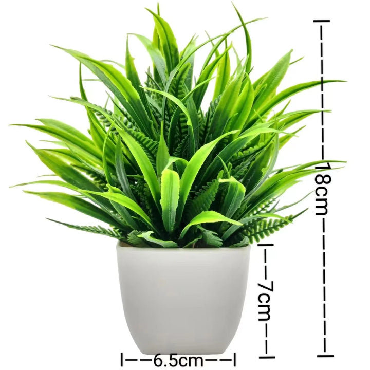 EverGreen Mini-Plante Artificielle | Toujours Vert & Sans Entretien | 7×7×16 cm