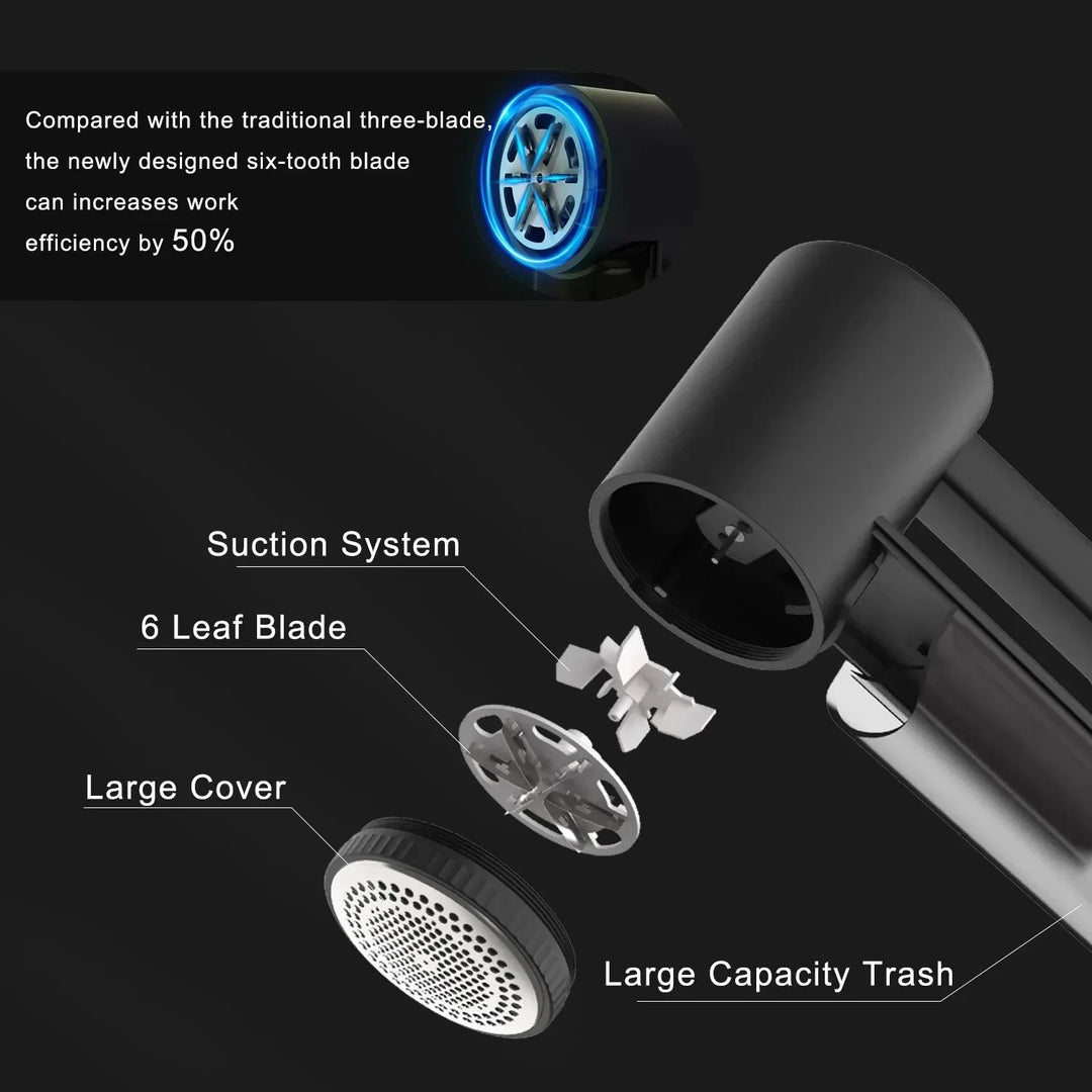 Texora Épilateur de peluches | Rechargeable | 3 Vitesses | Affichage LED | Batterie 2000 mAh
