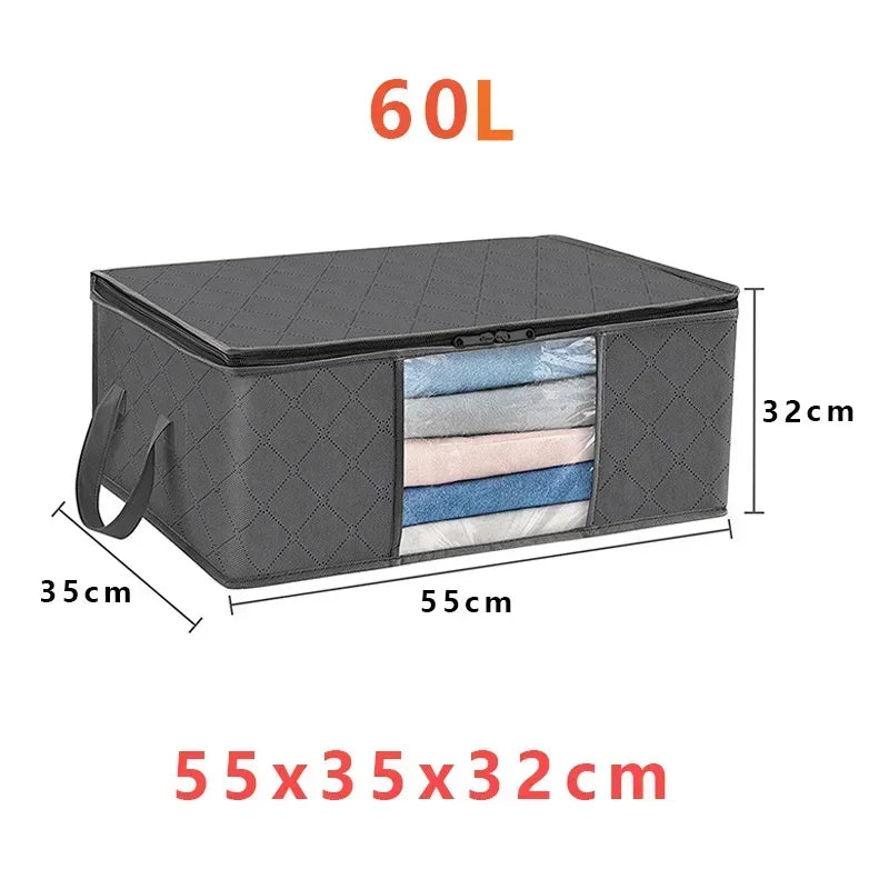 OrdiSpace Sac de rangement vêtements | Pliable & Grand volume | Idéal pour couvertures & organisation de placard