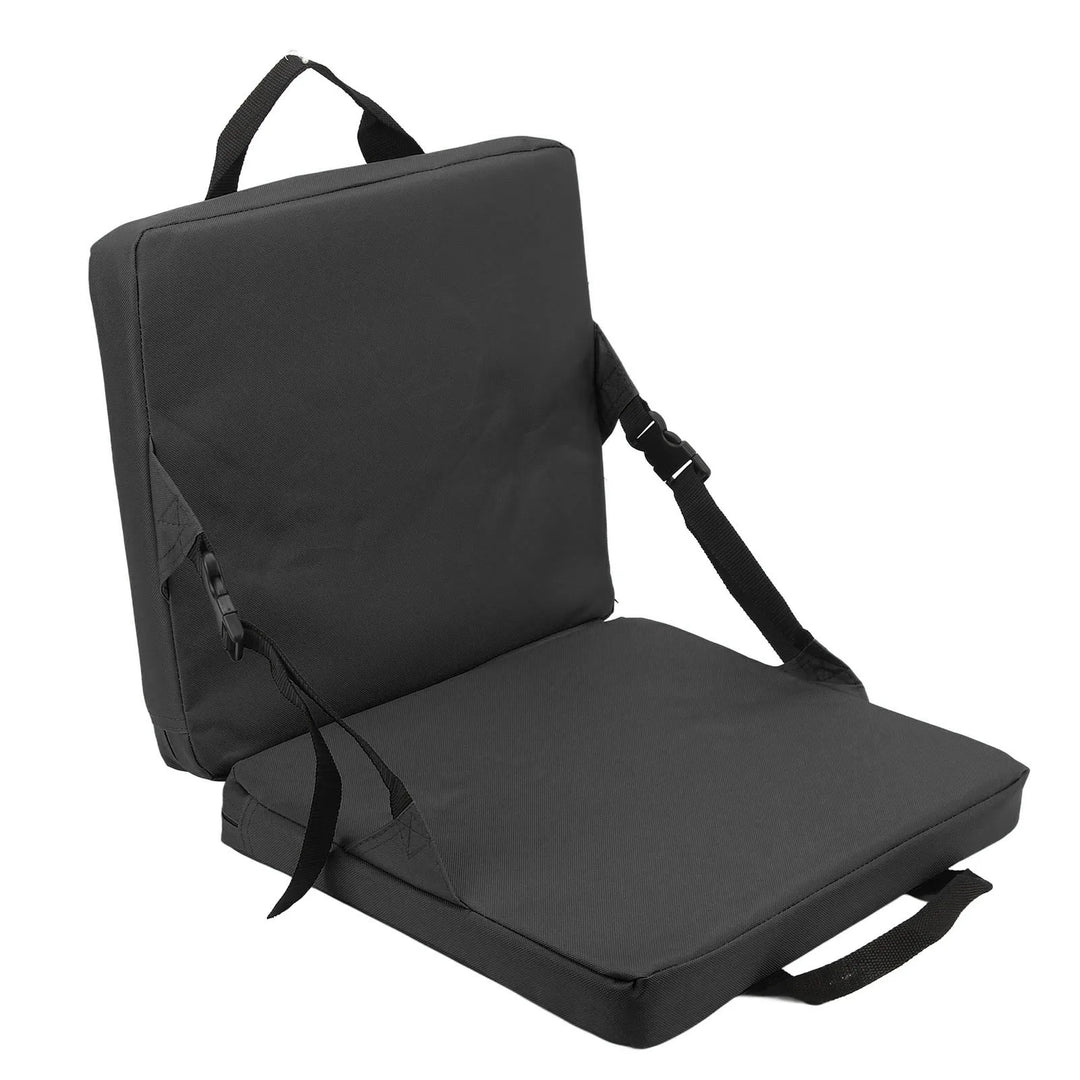 SITPURE Chaise pliante avec dossier | Coussin de siège rembourré | Compacte et confortable pour le stade, la plage et le parc