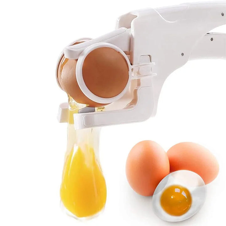 Eggacto Ouvre-œufs en Acier Inoxydable | Pour œufs crus & cuits | Propre & précis | 21,5 x 7,5 x 5,3 cm