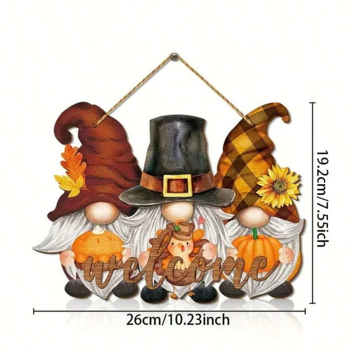 Panneau en bois SunnyFall | Décoration d'automne avec tournesols | Panneau suspendu 2D | Pour l'intérieur et l'extérieur