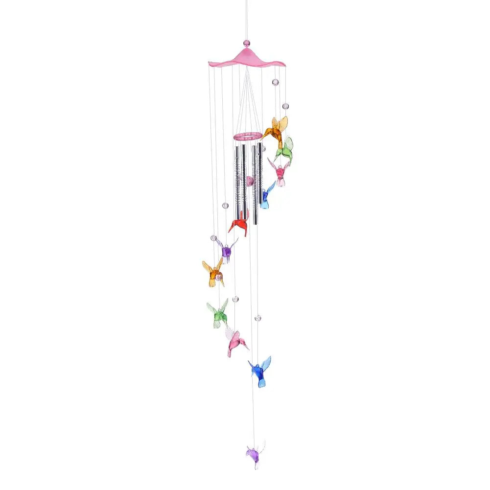 Carillon Klangverve "Luftkuss" | Carillons romantiques avec papillon & cloche | 55 cm Décoration en métal pour jardin, balcon & fenêtre