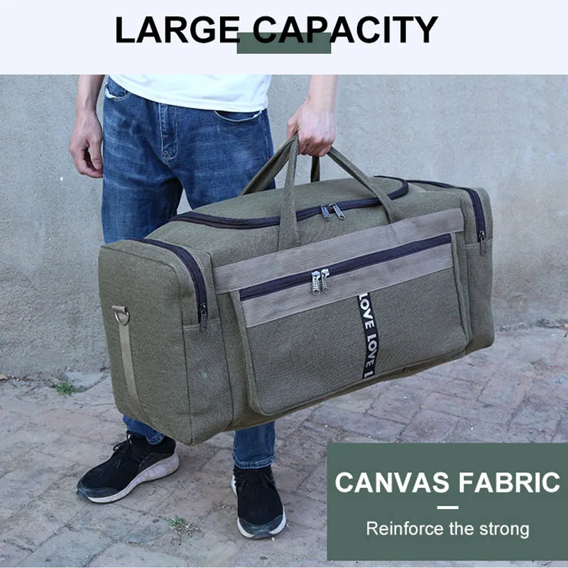 Sac de voyage Bravion GearBag | XL Sac de sport et d'entraînement en toile imperméable | Sac à bandoulière pour hommes | 80×26×36 cm ou 60×23×32 cm