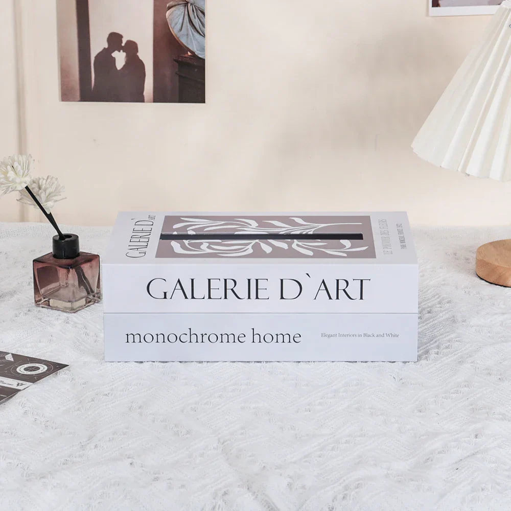 Boîte à mouchoirs PapierLuxe | Design livre | Organisateur de rangement et déco élégant | 26,5×17×9,5 cm