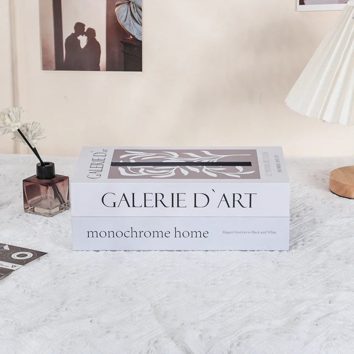 Boîte à mouchoirs PapierLuxe | Design livre | Organisateur de rangement et déco élégant | 26,5×17×9,5 cm