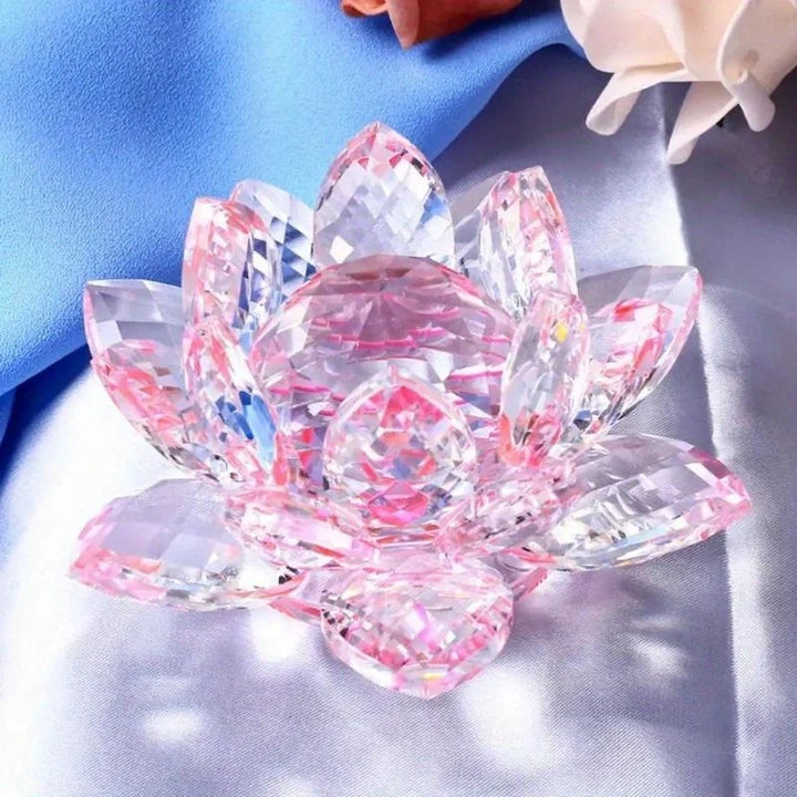Fleur de Lotus Cristal | Décoration Feng Shui | Symbole de Chance & Harmonie