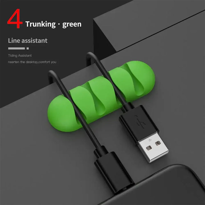 KabelFix Clip | Support de câble en silicone | Auto-adhésif & Flexible | Pour USB, écouteurs & câbles de charge