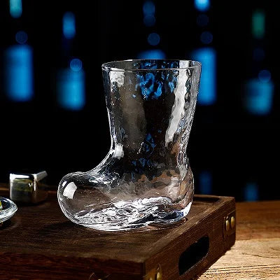 ProstStiefel Verre à bière en forme de botte | 300 ml | Verre de fête traditionnel | Verre de qualité robuste | 12×8×5 cm