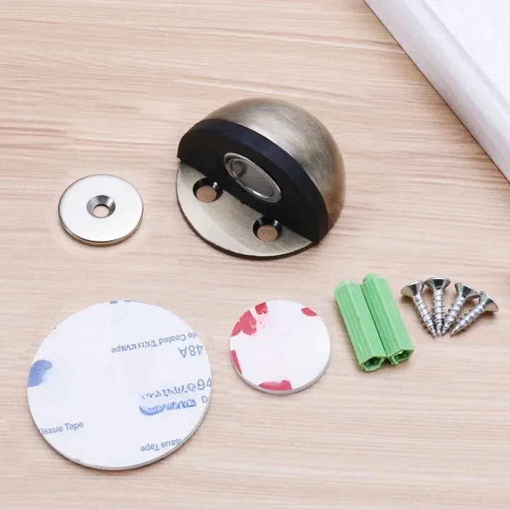 Arrêt de porte en acier inoxydable | Magnétique & Invisible | Sans perçage | Différentes couleurs