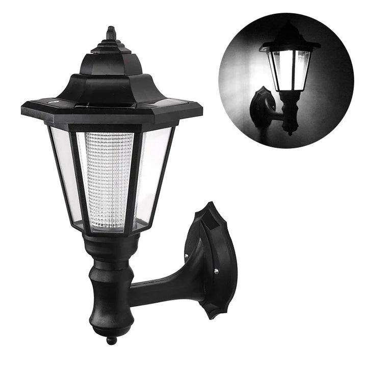 Lampe de jardin solaire Solara | Design hexagonal | Blanc chaud & froid | Durée d'éclairage de 8h | Résistante aux intempéries