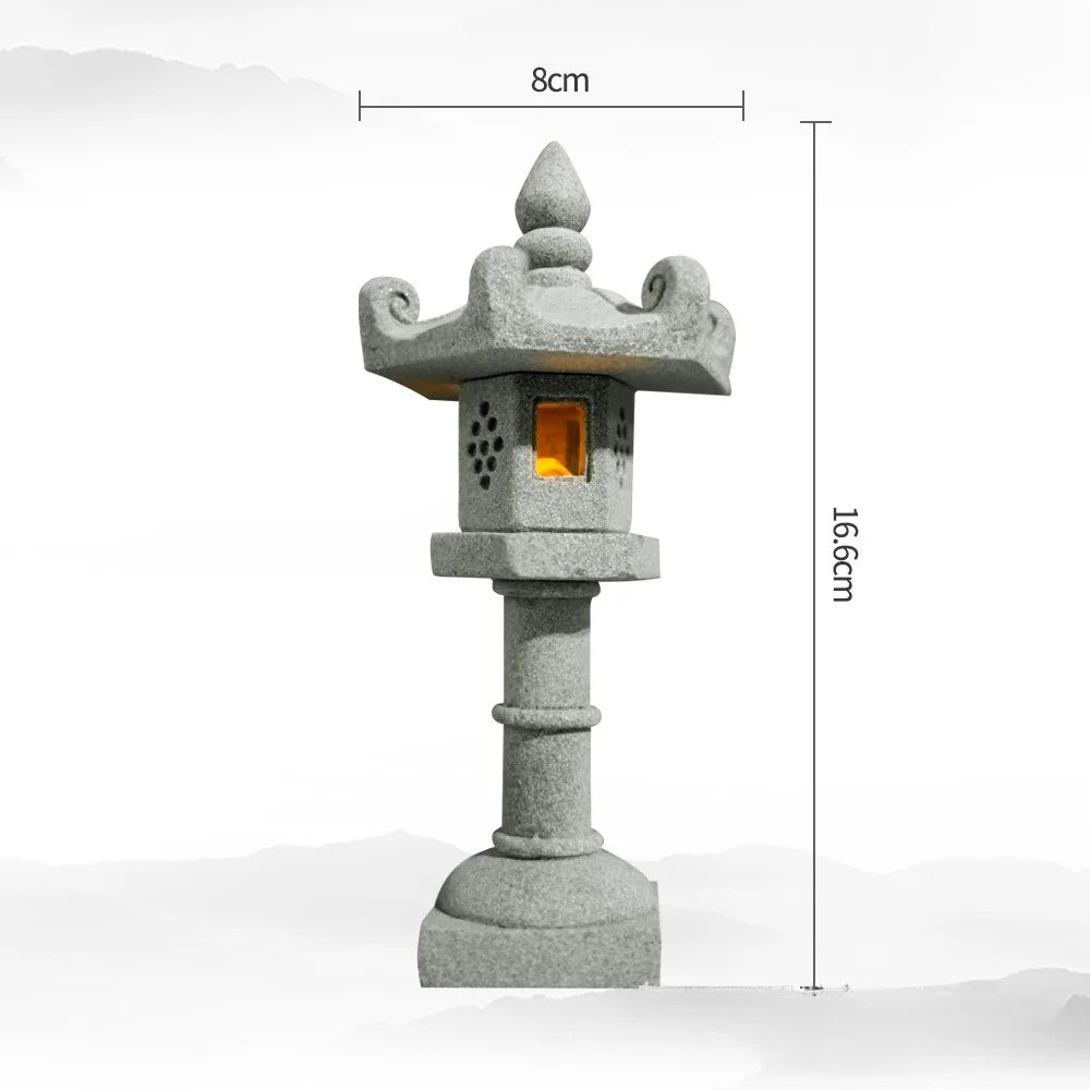 Mini-Pagode ZenStone | Décoration en grès | Pour jardin, bonsaï et oasis zen | Fait main
