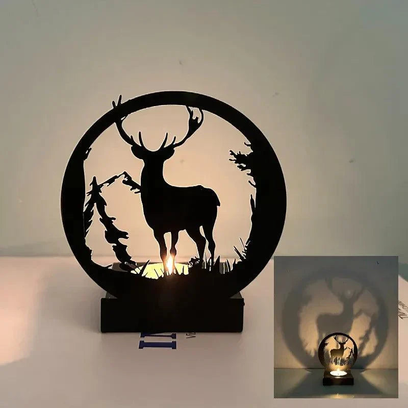 Bougeoir Élan | Décoration de Noël | Moderne & Élégant | Noir