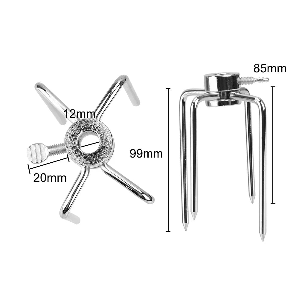 Fourchettes à viande BBQ GrillMeister Pro | Set de 2 | Acier inoxydable | Pour rôtissoire & barbecue au charbon de bois