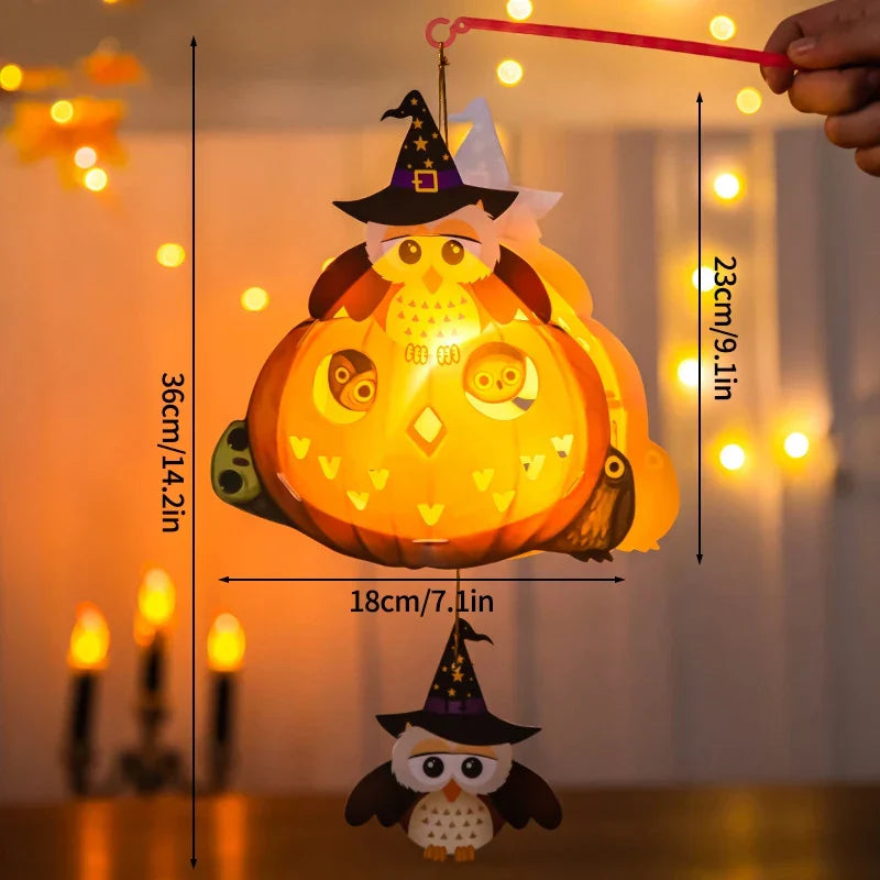 Lanterne Halloween PumpkinGlow | DIY Lanterne en Citrouille | Amusant pour les Enfants & Réutilisable | 5,6 × 12,6 cm